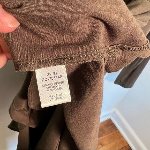 Zenana Shirred Waist Buttoned Cardigan Olive Green - Picture 12 of 12